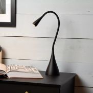 Lucide Zozy - lampe à poser - Ø 11,2 x 48,5 cm - 4W LED inclus - 3 niveaux de gradation - noir