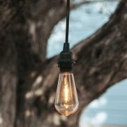New Garden Arteixo - lampe suspendue avec prise - Ø 4,5 x 500 cm - IP54 - noir