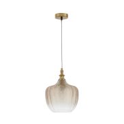 Nova Luce Loni - lampe suspendue - Ø 24 x 120 cm - champagne