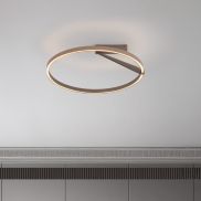 Nova Luce Tilia - plafonnier - Ø 60 x 20 cm - 44W dimmable LED inclus - café moka