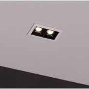 Nova Luce Akira - spot à encastrer - 7,1 x 7,2 cm - 72 x 41 mm taille d'encastrement - 5W LED inclus - noir - blanc chaud