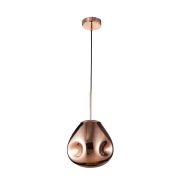 Nova Luce Lava - lampe suspendue - Ø 25 x 120 cm - cuivre