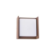 VK Lighting Tod - applique murale d'extérieur - 14,5 x 14,5 x 4,5 cm - 9W LED inclus - IP65 - marron