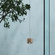 VK Lighting Aura - lampe suspendue encastrée - Ø 10,2 x 310,1 cm - 10W dimmable LED inclus - or