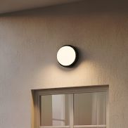 VK Lighting Path - applique murale d'extérieur - Ø 21 x 5 cm - 18W LED inclus - IP54 - noir