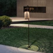 Nova Luce Motley - lampe de jardin - Ø 10 x 100 x 18,5 cm - 9W LED inclus - IP65 - noir sablé