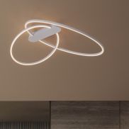 Nova Luce Kiklos - plafonnier - Ø 72 x 30 cm - 42W dimmable LED inclus - blanc sablé