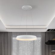 Nova Luce Ormi - lampe suspendue - Ø 45 x 150 cm - 38W dimmable LED inclus - blanc sablé