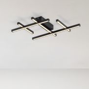 Nova Luce Pace - plafonnier - 58 x 8 x 41 cm - 42W dimmable LED inclus - noir sablé