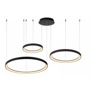 Lucide Vidal - lampe suspendue - Ø 78 x 200 cm - 120W LED inclus - noir