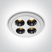 ONE Light Mirror Dark Light Range - spot à encastrer - Ø 85 mm, Ø 75 mm taille d'encastrement - 10W LED inclus - blanc
