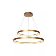 Lucide Vidal - lampe suspendue - Ø 78 x 200 cm - 92W LED inclus - or mat/laiton.