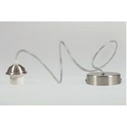 Artdelight Iron - lampe suspendue - Ø 12 x 120 cm - acier mat et transparent