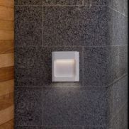 Nova Luce Tall - applique murale extérieure - 12,5 x 13,5 x 4 cm - 6W LED inclus - IP54 - blanc sablé