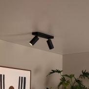 Lucide Clubs - spot en saillie - 31 x 9 x 14,9 cm - noir