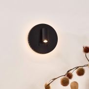 Lucide Bentjer - applique murale -Ø 14 x 10,5 cm - 6W + 3W LED inclus - noir