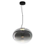 VK Lighting Iori - lampe suspendue - Ø 40 x 141 cm - 11W LED inclus - noir et gris fumé