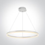ONE Light Rings - lampe suspendue - Ø 80 x 150 cm - 60W LED inclus - blanc