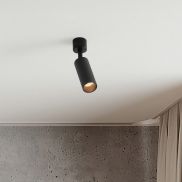 Nova Luce Comet - plafonnier - Ø 4 x 17 cm - noir sablé