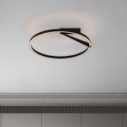 Nova Luce Tilia - plafonnier - Ø 60 x 20 cm - 44W dimmable LED inclus - noir sablé