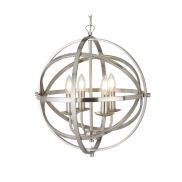 Searchlight Orbit - lustre - Ø 46 x 116 cm - argent satiné