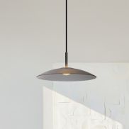 Nova Luce Polifemo - lampe suspendue - Ø 40 x 140  cm - 12W LED inclus - verre fumé et noir sablé