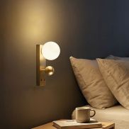 VK Lighting Aira - applique murale - Ø 12,5 x 30,3 cm - 6W LED inclus - or