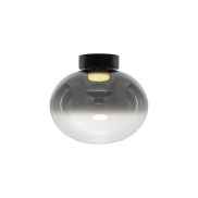 VK Lighting Iori - plafonnier - Ø 30 x 27 cm - 8W LED inclus - noir et gris fumé