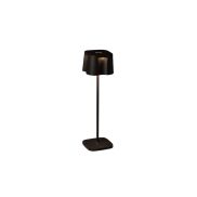 Konstsmide Nice - lampe de table extérieure sans fil avec station de charge - 10 x 10 x 36 cm - 2,2W LED dimmable inclus - IP54 - noir mat