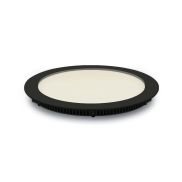 ONE Light Round Recessed Panels - spots encastrés - Ø 22,3 x 2,2 cm - 18W LED inclus - IP40 - noir - couleur de lumière blanc chaud