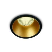 ONE Light COB Dark Light Range - spot à encastrer - Ø 73 mm, Ø 67 mm encastré - 12W LED dimmable inclus - noir - couleur de lumière blanc chaud