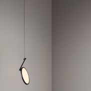 Nova Luce Opi - lampe suspendue - Ø 20 x 260 cm - 14W LED inclus - noir sablé