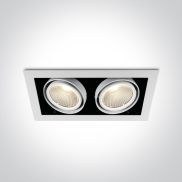 ONE Light COB Box Type Shop - spot à encastrer - 340 x 185 mm, 320 x 160 mm taille d'encastrement - 2 x 30W LED inclus - blanc