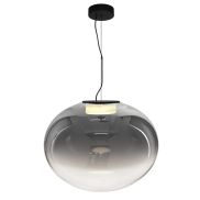 VK Lighting Iori - lampe suspendue - Ø 50 x 148 cm - 15W LED inclus - noir et gris fumé