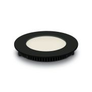ONE Light Round Recessed Panels - spot à encastrer - Ø 120 mm, Ø 108 mm encastré - 8W LED inclus - IP40 - noir - couleur de lumière blanche