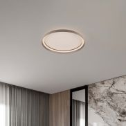 Nova Luce Ormi - plafonnier - Ø 60 x 7 cm - 48W dimmable LED inclus - brun champagne