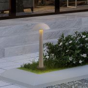 Nova Luce Tura - lampe de jardin - Ø 20 x 55 cm - 7W LED inclus - IP65 - blanc
