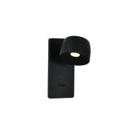 VK Lighting Pop - applique murale avec port USB - 6,8 x 14 cm - 5,8W LED inclus - noir