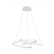 Nova Luce Menton - lampe suspendue - Ø 52 x 120 cm - 43W LED dimmable inclus - blanc sable