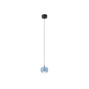 Nova Luce Conga - lampe suspendue - Ø 9,6 x 140 cm - 13W LED inclus - bleu clair