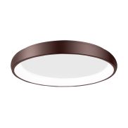 Nova Luce Albi - plafonnier - Ø 61 x 8,5 cm - 50W LED dimmable inclus - brun