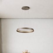 Nova Luce Ormi - lampe suspendue - Ø 45 x 150 cm - 38W dimmable LED inclus - brun champagne