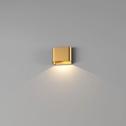 Artdelight Diaz 1L - applique murale - 14,5 x 12 x 3,8 cm - 6W LED inclus - IP54 - or chaud