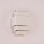 Artdelight Layers - applique murale - 13 x 20 x 27,5 cm - blanc et or