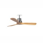 Faro Lantau S - ventilateur de plafond avec rosace encastrée - Ø 107 cm - nickel mat et pin