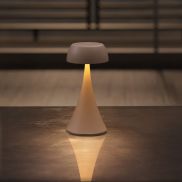 Nova Luce Ycro - lampe de table rechargeable pour extérieur - Ø 8 x 17,5 cm - 2W dimmable LED inclus - IP54 - crème