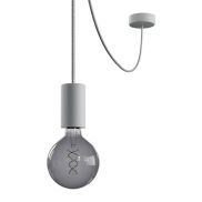 Creative Cables Eiva - suspension extérieure avec fixation plafond en silicone - Ø 12,5 x 514,5 cm - IP65 - gris