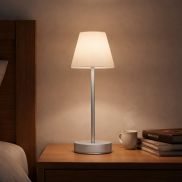 New Garden Lola Slim 30 - lampe de table rechargeable avec variateur tactile - Ø 11 x 32 cm - 1,9W LED dimmable inclus - IP44 - gris - couleur de lumière blanche