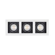 Projectlight Bloq 3 - spot encastrable - 270 x 100 mm, 250 x 92 mm encastrable - blanc et noir
