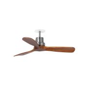 Faro Lantau S - ventilateur de plafond avec rosace encastrée - Ø 107 cm - nickel mat et noyer